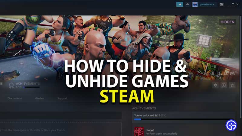 Steam Hide Unhide Games Walkthrough