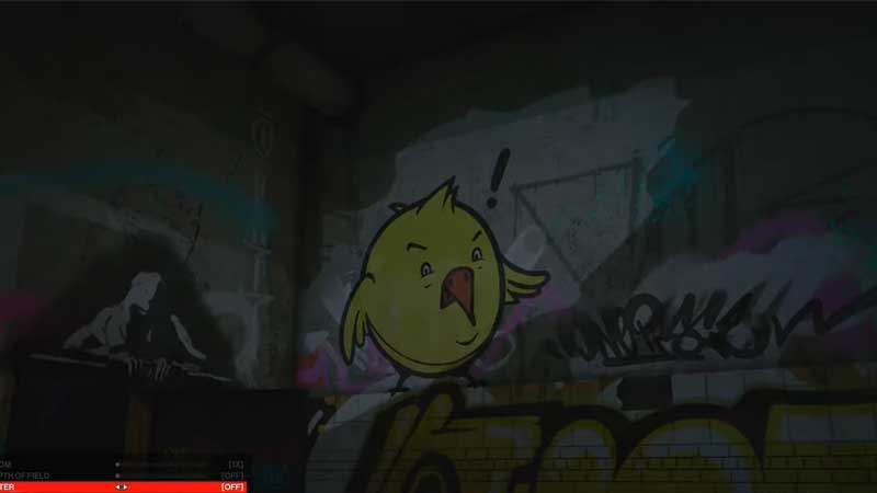 yellow bird graffiti 6