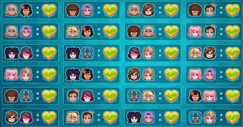 Huniepop 2 Double Date All Pairs Of Girls Gamer Tweak - roblox 2all win hack