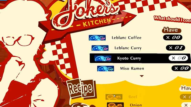 where to find Cooking Recipe Locations in p5s