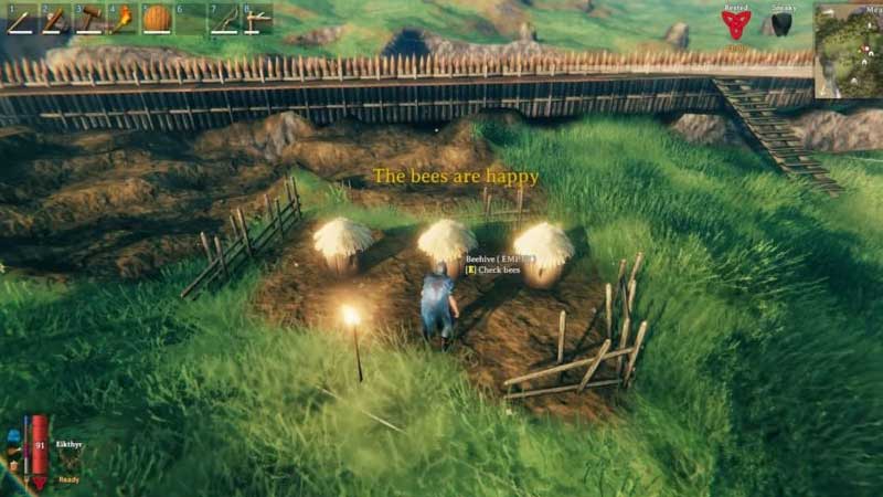 how to craft beehive and harvest honey in valheim
