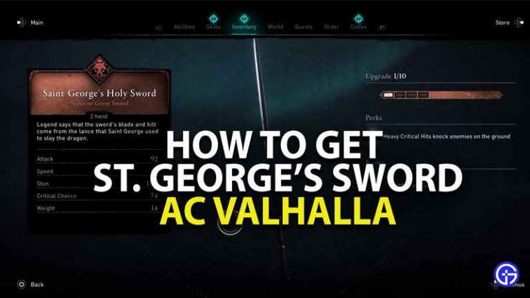 Ac Valhalla How To Get Saint George S Sword Legendary Weapon Guide