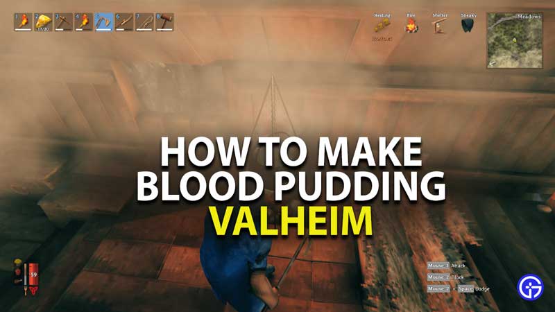 how to make blood pudding in valheim