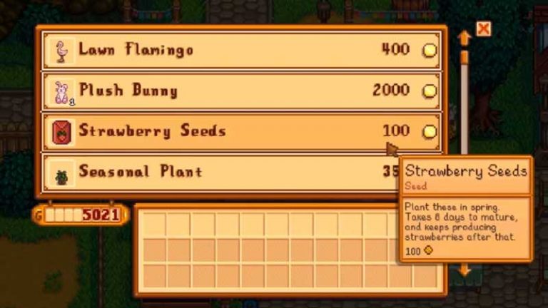 Where to get Strawberry seeds in Stardew Valley?