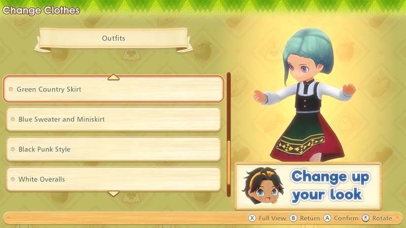 how to change clothes and outfits in story of seasons pioneers of olive town