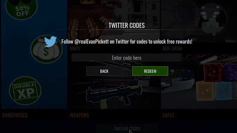 how to use twitter codes in roblox notoriety