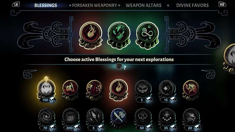 The best blessings in Curse of the Dead Gods