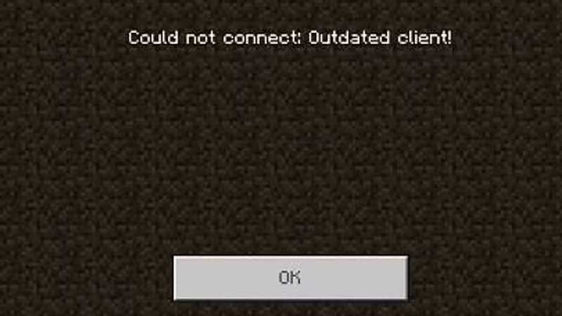 could not connect outdated client minecraft meaning