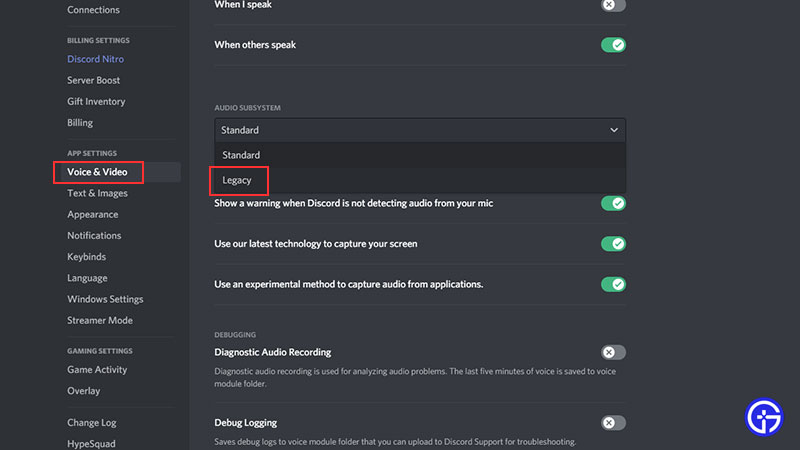 how to turn on Legacy mode Discord