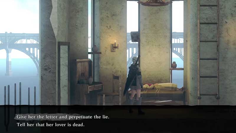 Nier Replicant Lighthouse Lady Choice tell truth or lie