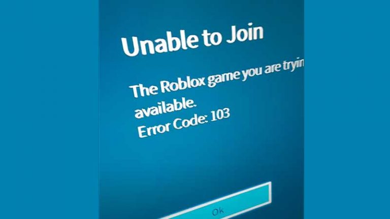 Roblox ошибка 103