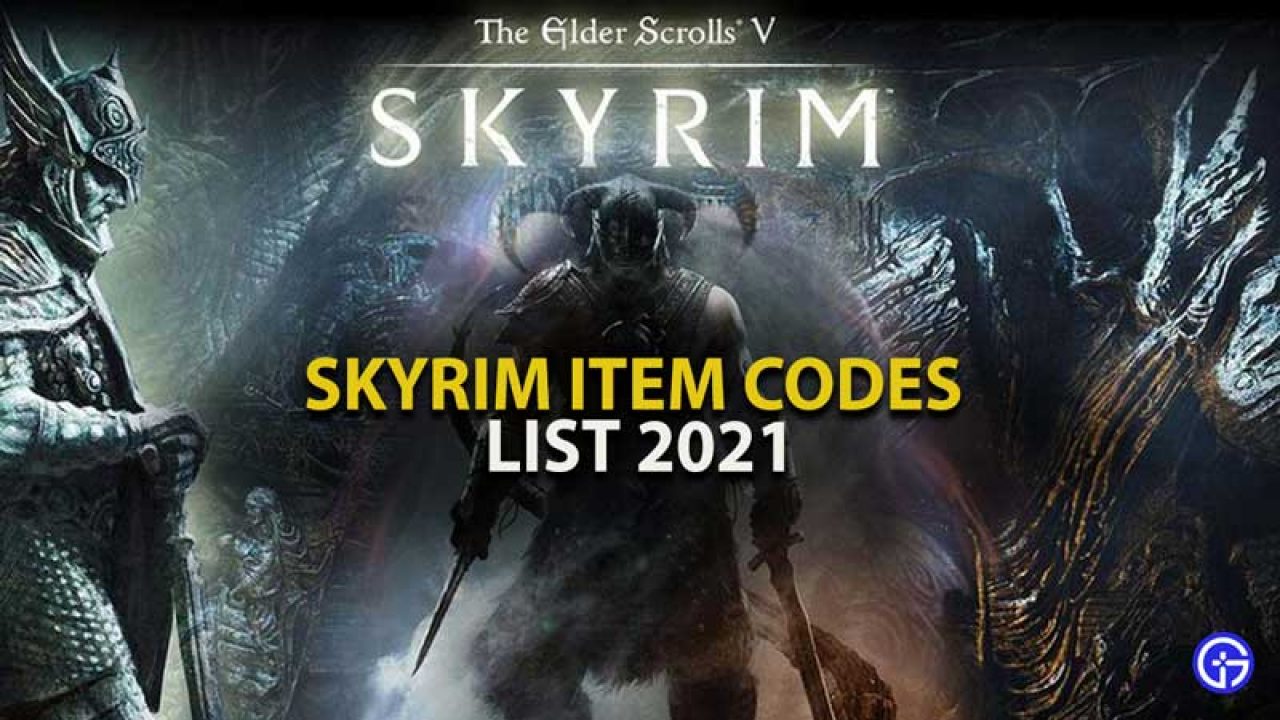 skyrim mod item codes