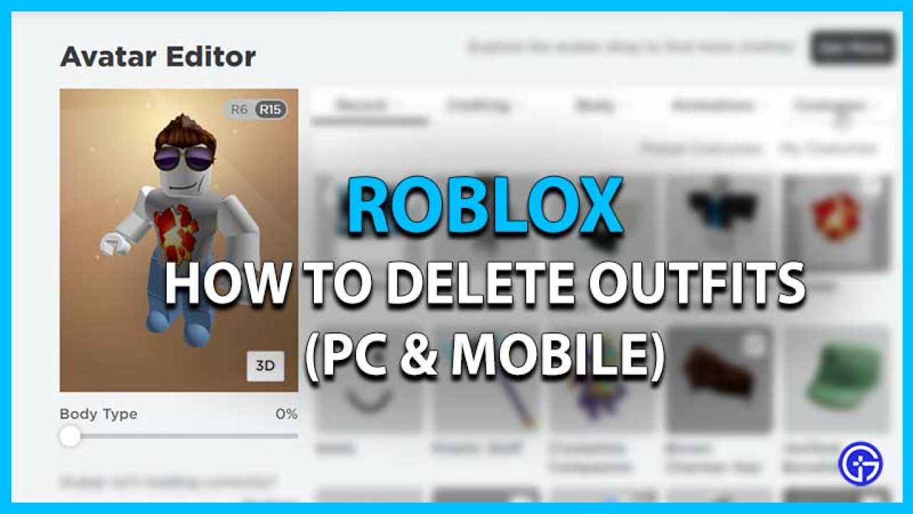 How To Delete Outfits In Roblox 2021 Pc Mobile - roblox avatar editor page