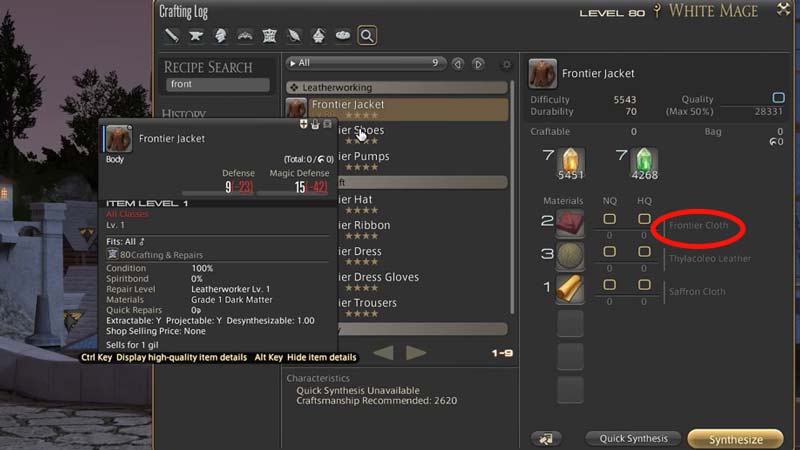 How to get Frontier Cloth in Final Fantasy XIV