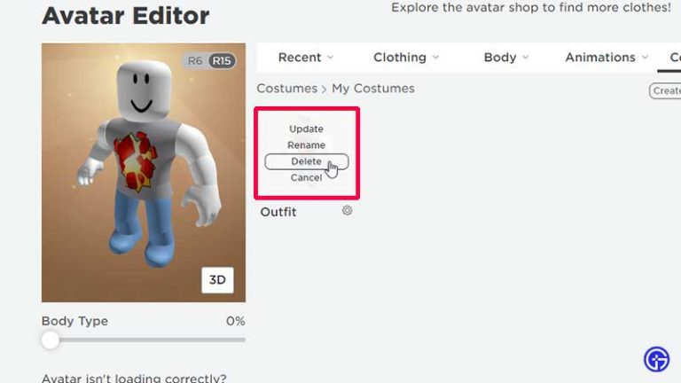How To Delete Outfits In Roblox 2021 Pc And Mobile 
