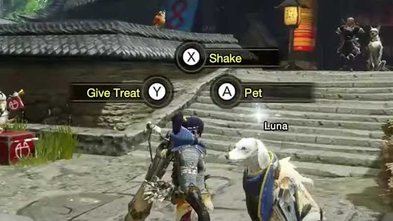 how to pet palamute monster hunter rise