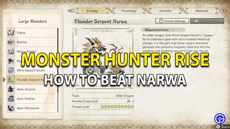 Monster Hunter Rise Thunder Serpent Narwa