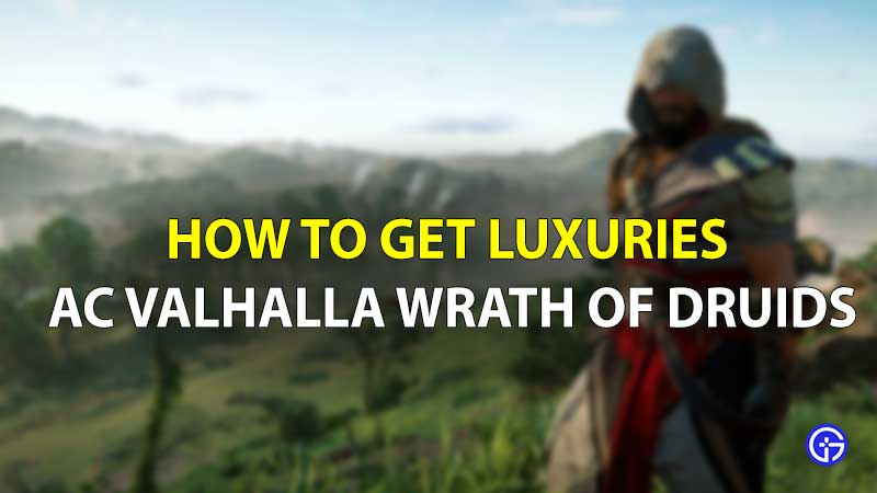 how to get luxuries in AC valhalla wrath of druids