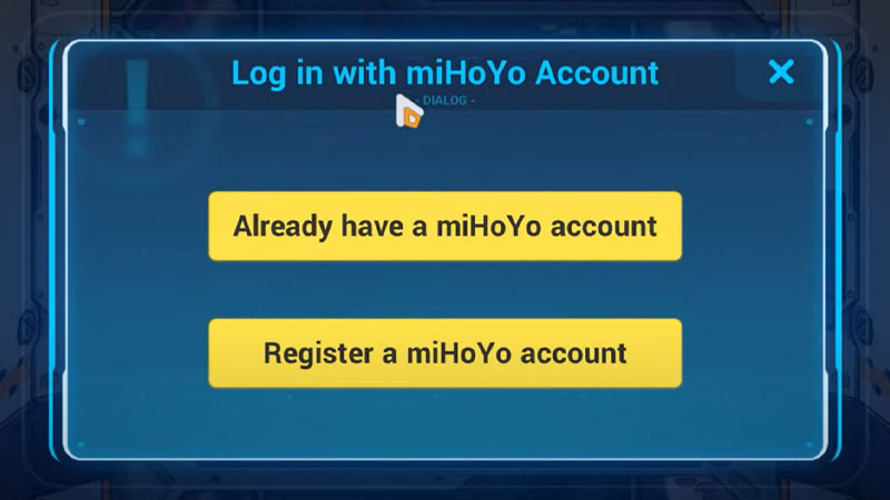 miHoYo account options
