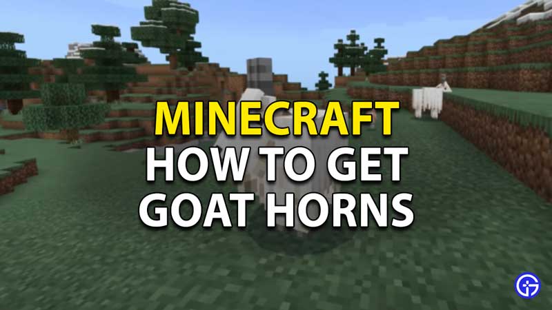 how to get goat horns in minecraft