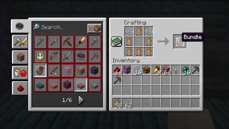 How To Craft A Bundle In Minecraft 