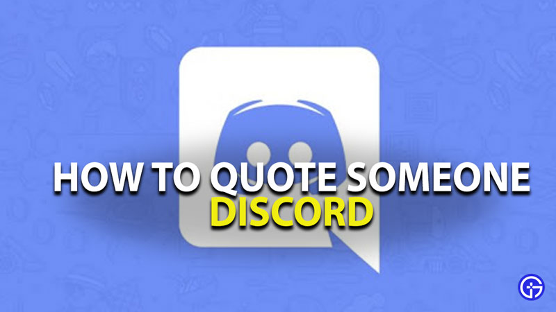 how to quote someone on discord