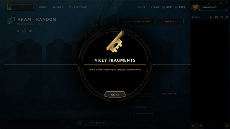 How To Get Key Fragments In League of Legends