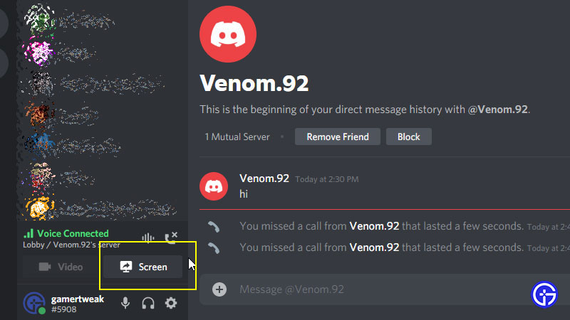 Discord How To Share Screen