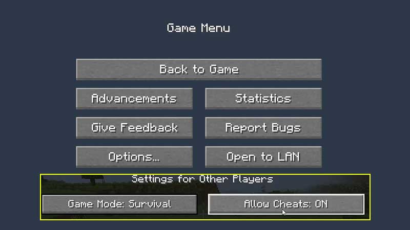 how to turn on cheats console commands minecraft