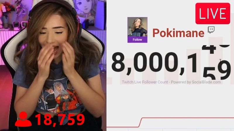 Pokimane Surpasses 8 Million Followers on Twitch