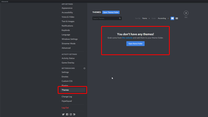    Better Discord Theme Folder 