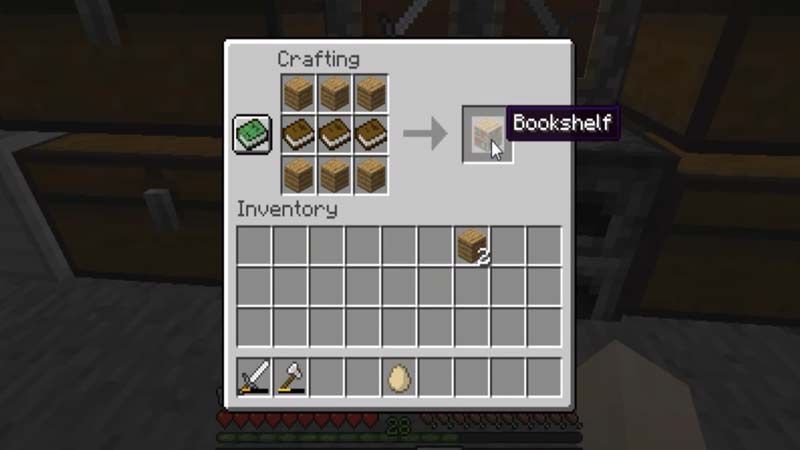 craft bookshelf minecraft