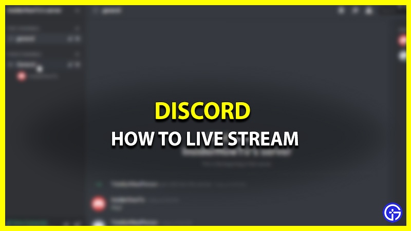 discord live stream go live