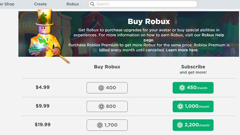 how to buy robux on roblox