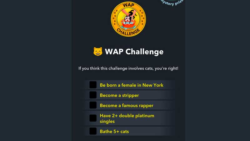 How To Complete The WAP Challenge In Bitlife