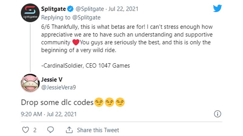 Splitgate DLC Codes