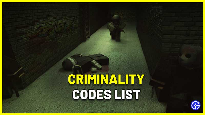 Criminality Codes Roblox
