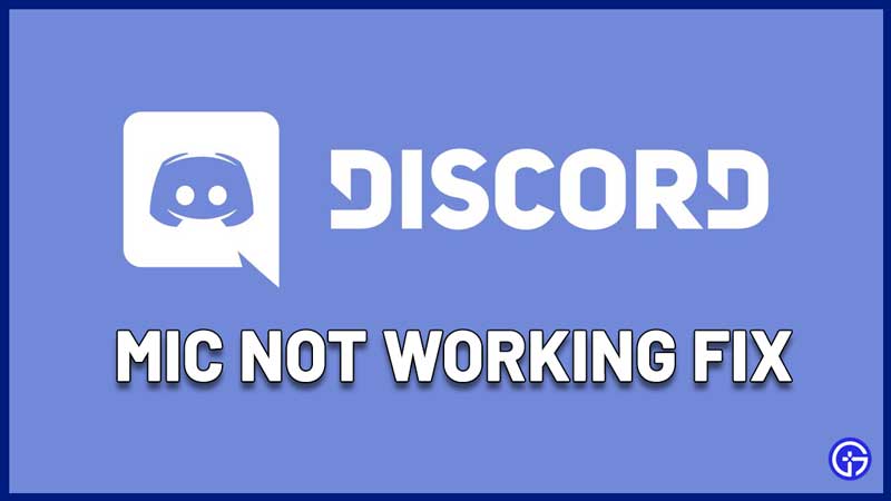 discord mic not working solved