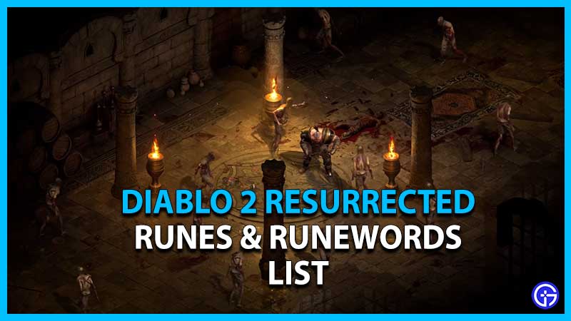 runes recipes and runewords full list in d2r