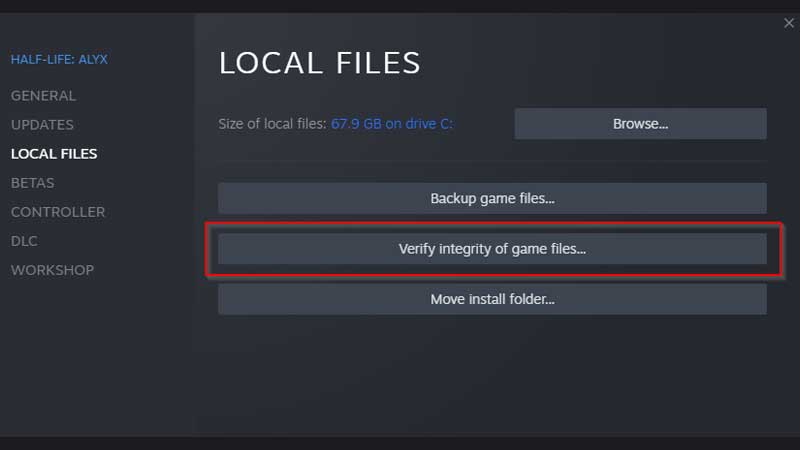 verify game file integrity on steam