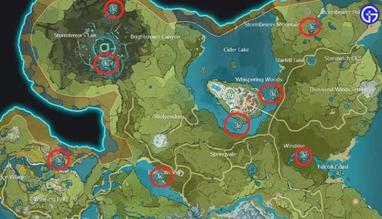 fishing spots genshin location map guide