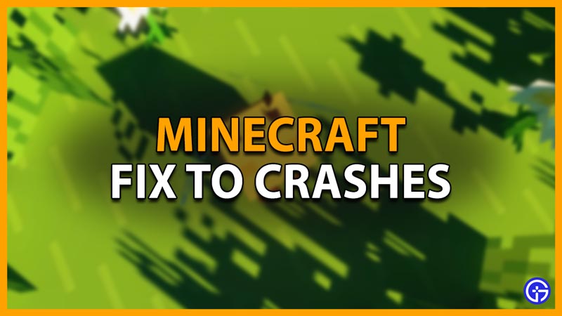 minecraft crashing fix