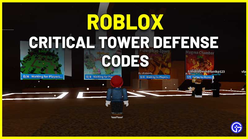 Critical Tower Defense Codes Roblox