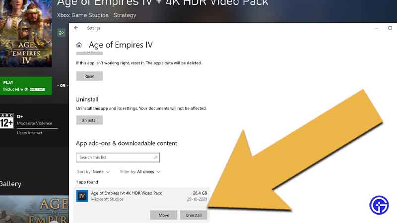 How to Remove or Uninstall AoE 4 IV 4K Video Pack
