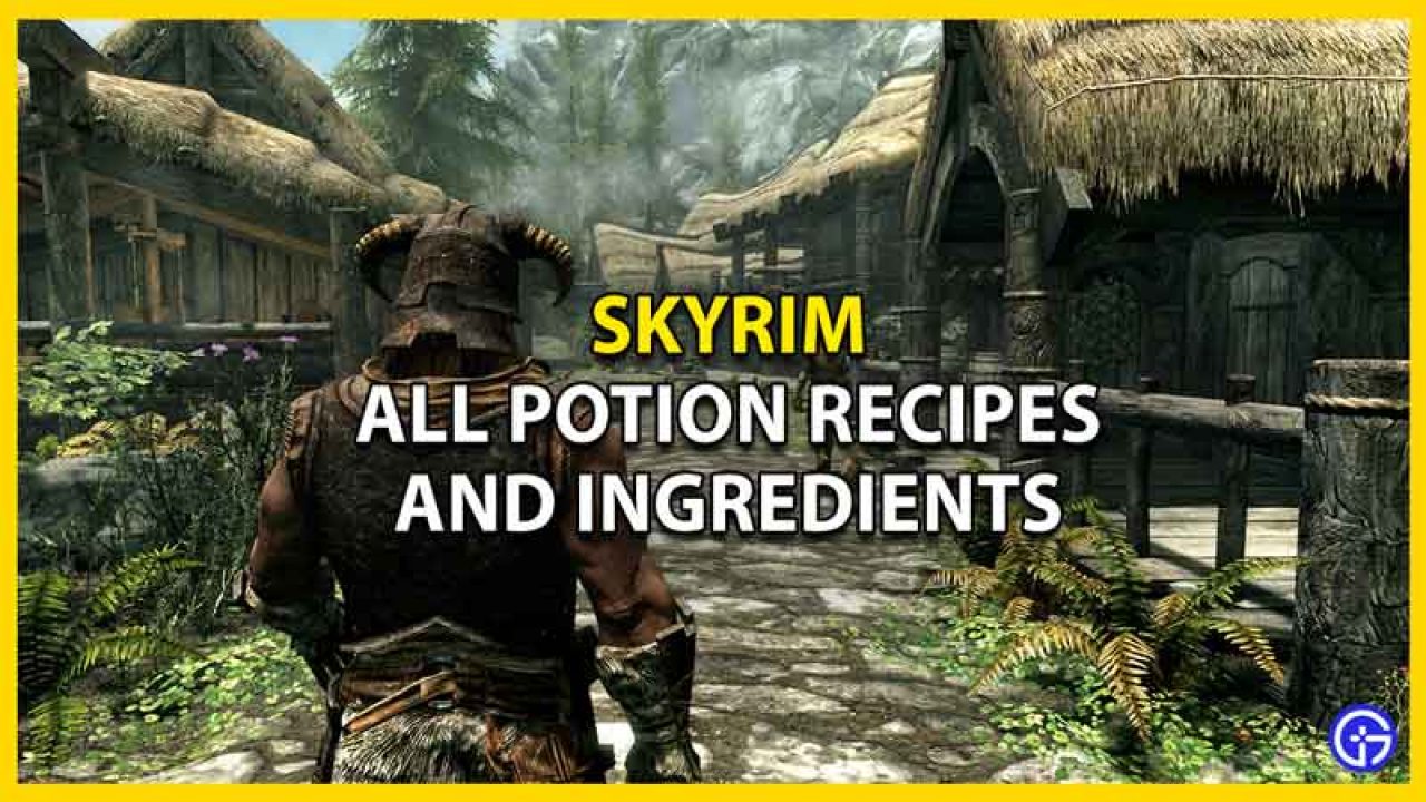 skyrim alchemy all potion recipes