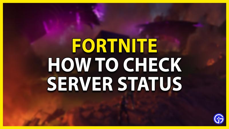 how to check server status in fortnite