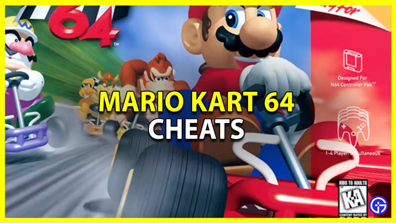 mario kart 64 cheats