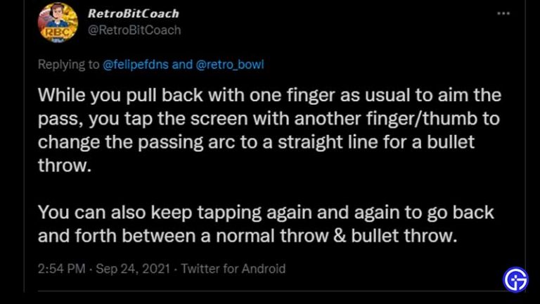 How to Throw Bullet Pass in Retro Bowl? (2023) - Gamer Tweak