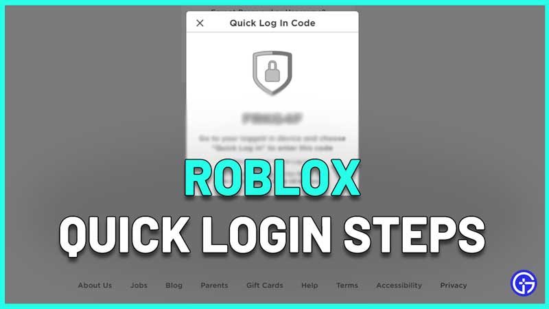 how to use roblox quick login