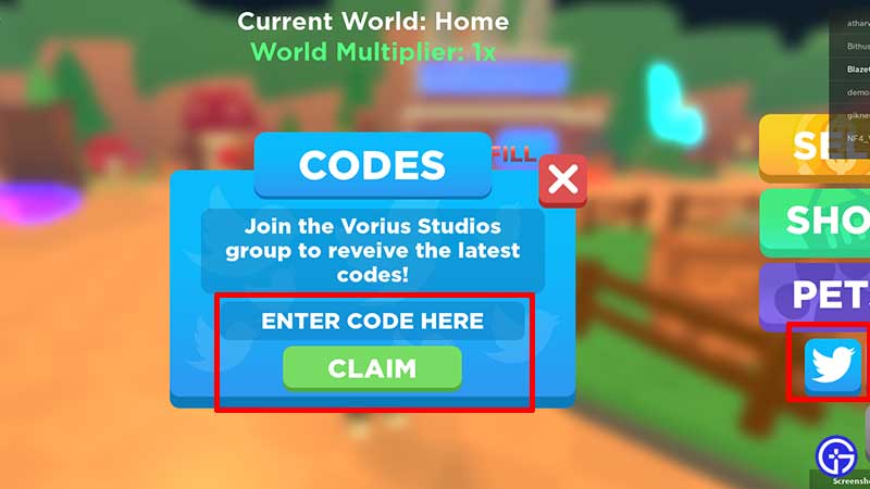 how to redeem codes in roblox diving simulator